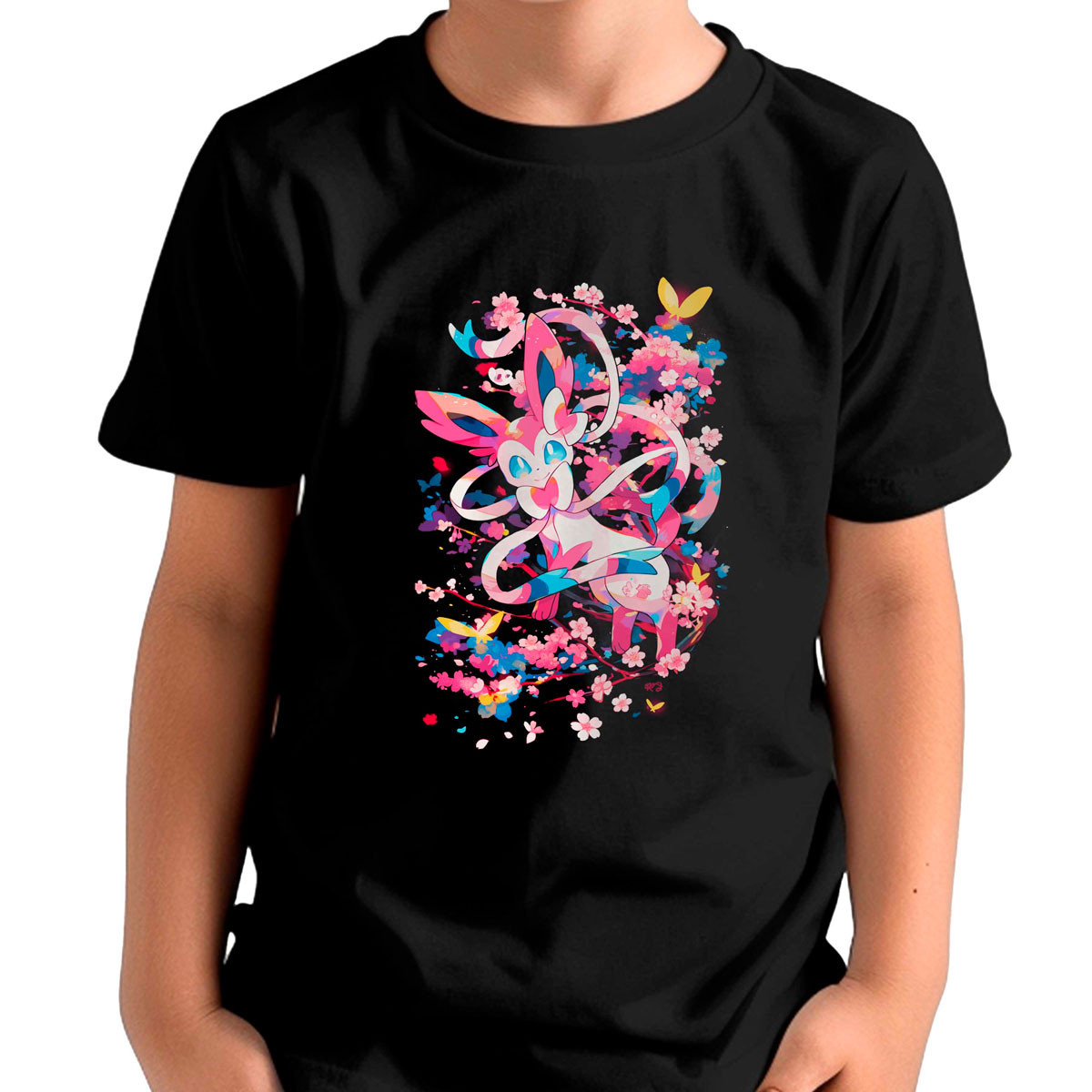 polera-ni-os-estampada-pok-dex-sylveon-cherry-blossoms