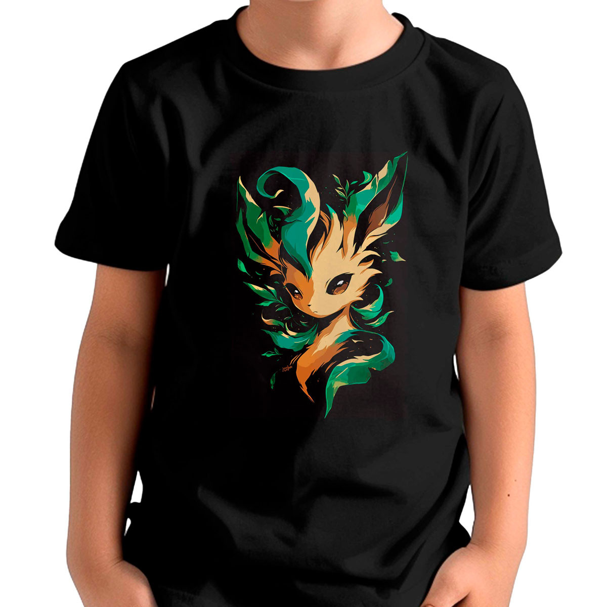 polera-ni-os-leafeon-pokemon-14-rostro-en-primer-plano