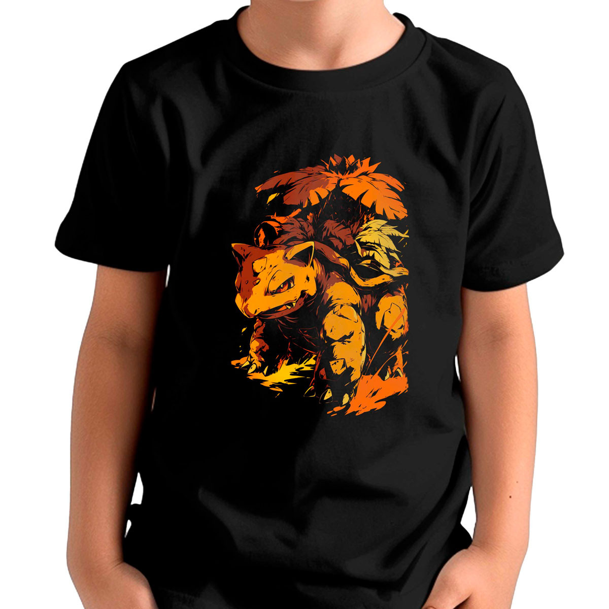 polera-ni-os-negra-shiny-silueta-venusaur-anime