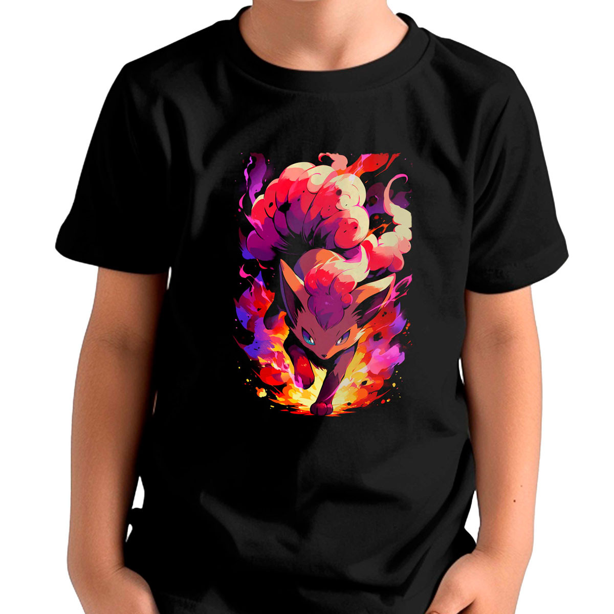 polera-ni-os-vulpix-atacando-pokemon-negro