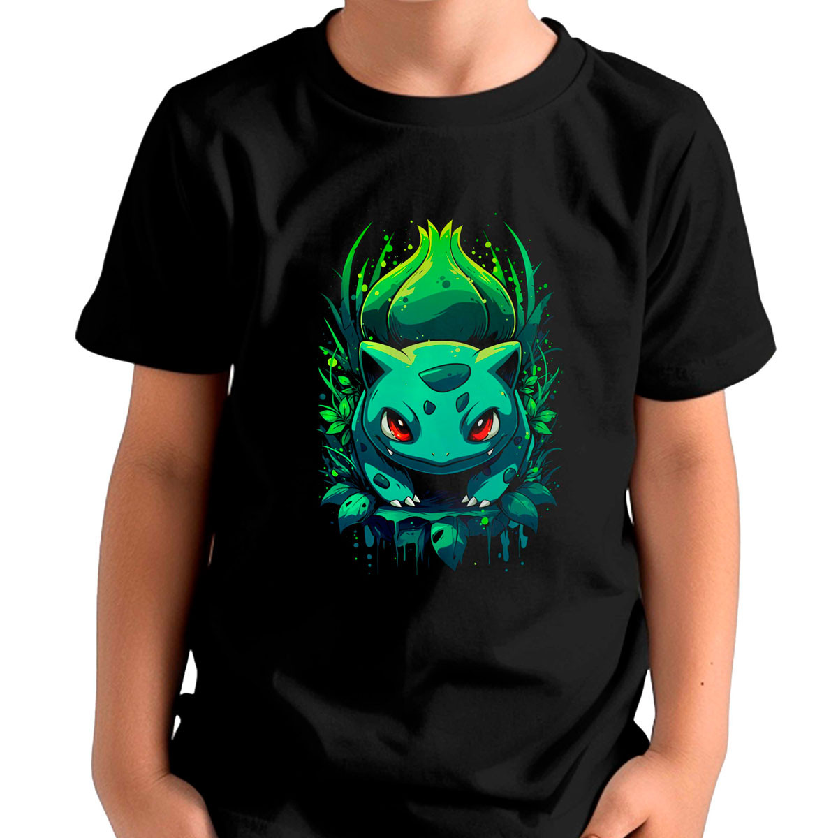 polera-unisex-dise-o-bulbasaur-pokemon-negro