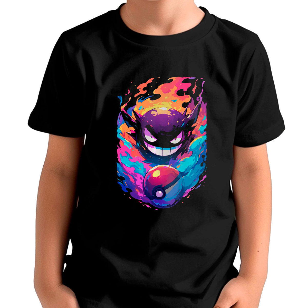 polera-unisex-dise-o-gastly-brillante-pok-mon-anime