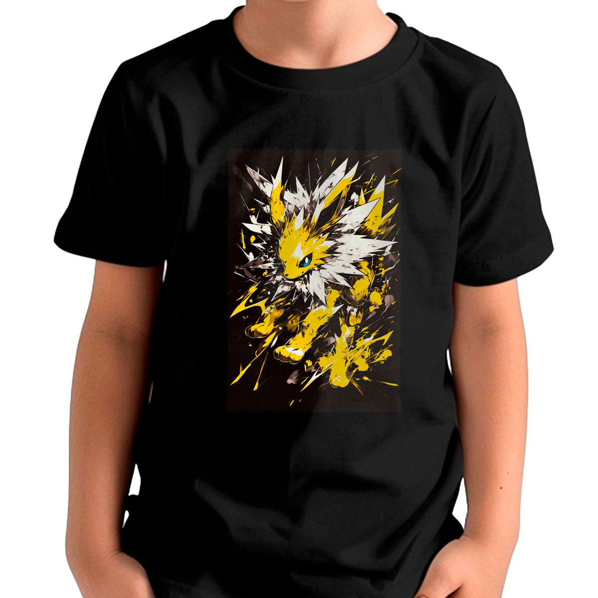 polera-unisex-dise-o-jolteon-pok-mon-negro