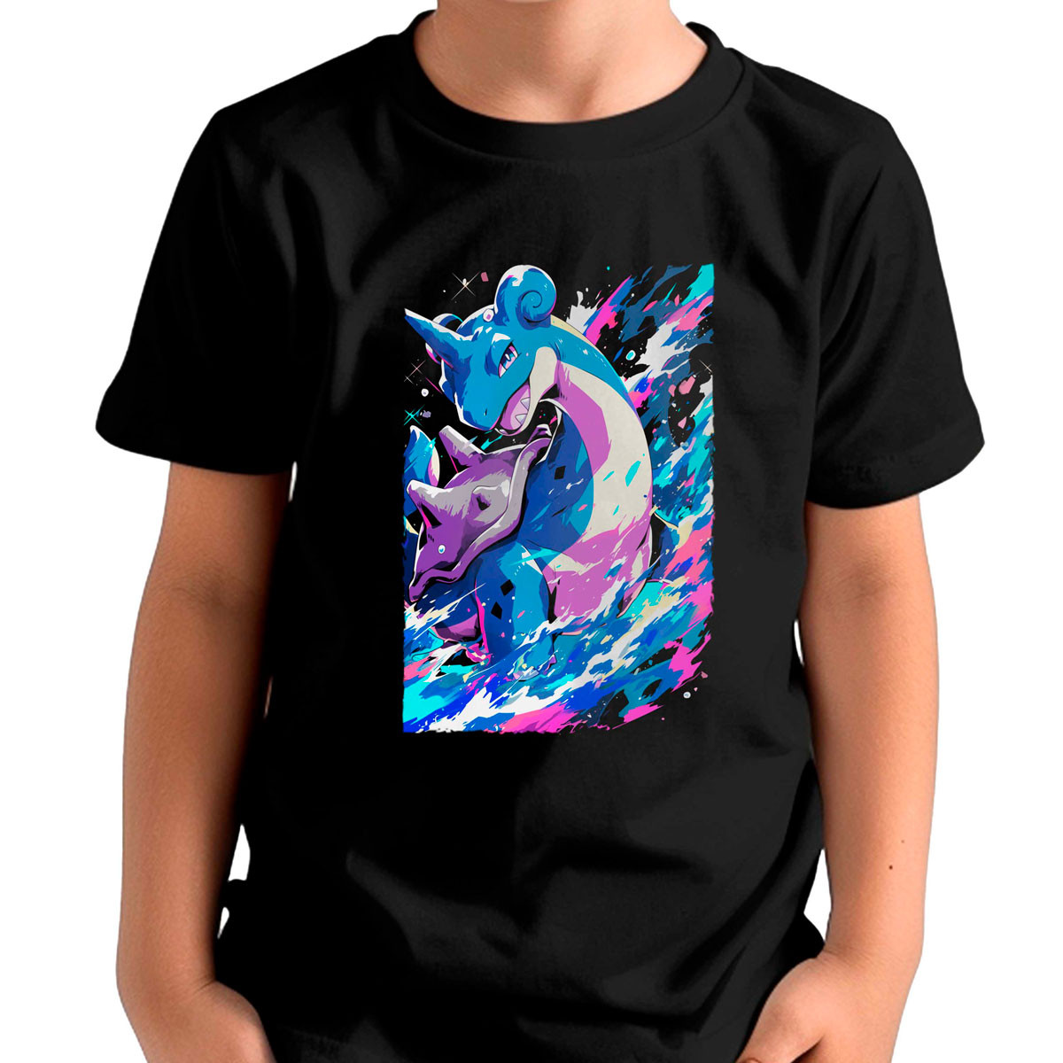 polera-unisex-estampada-lapras-ice-pokemon-anime