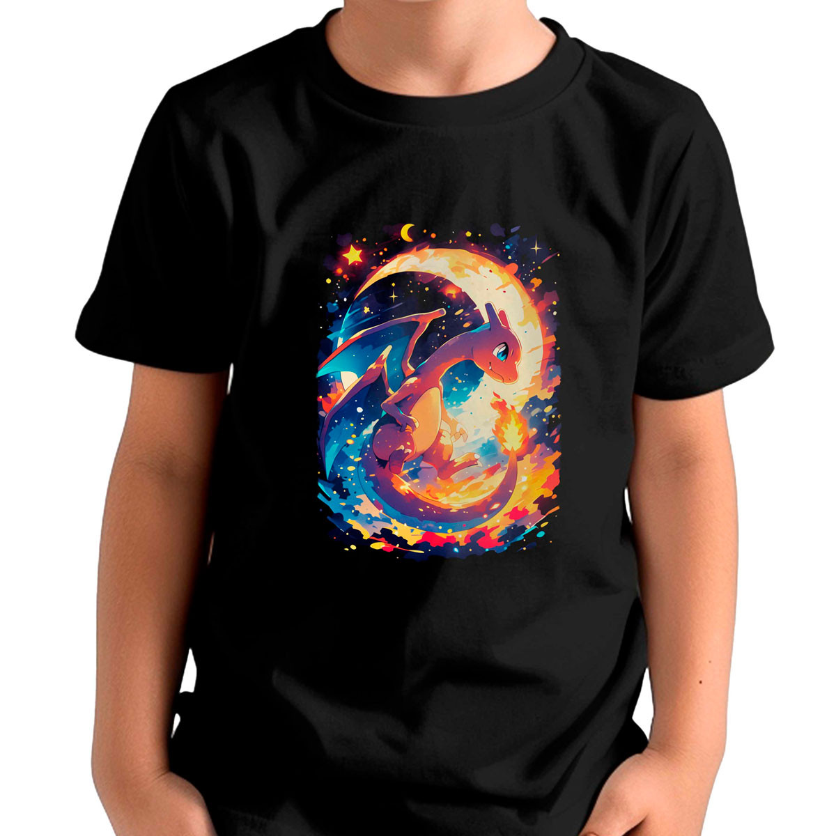 polera-unisex-estampado-charmander-y-luna-pok-mon