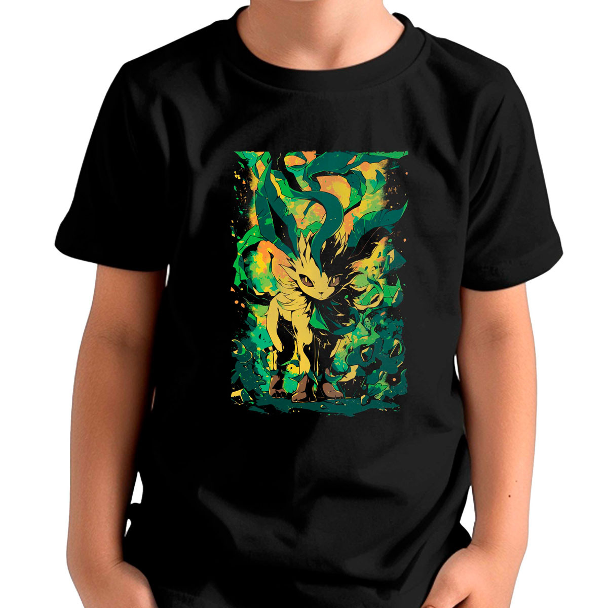 polera-unisex-estampado-leafeon-batalla-pokemon