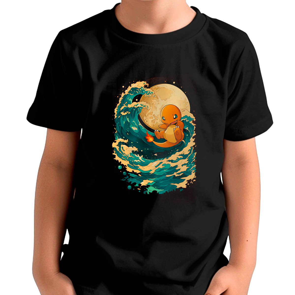 polera-unisex-estampado-pikachu-y-luna-de-pokemon-anime