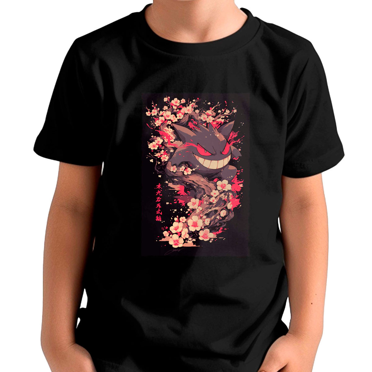 polera-unisex-gengar-cherry-blossoms-pokemon-anim-14