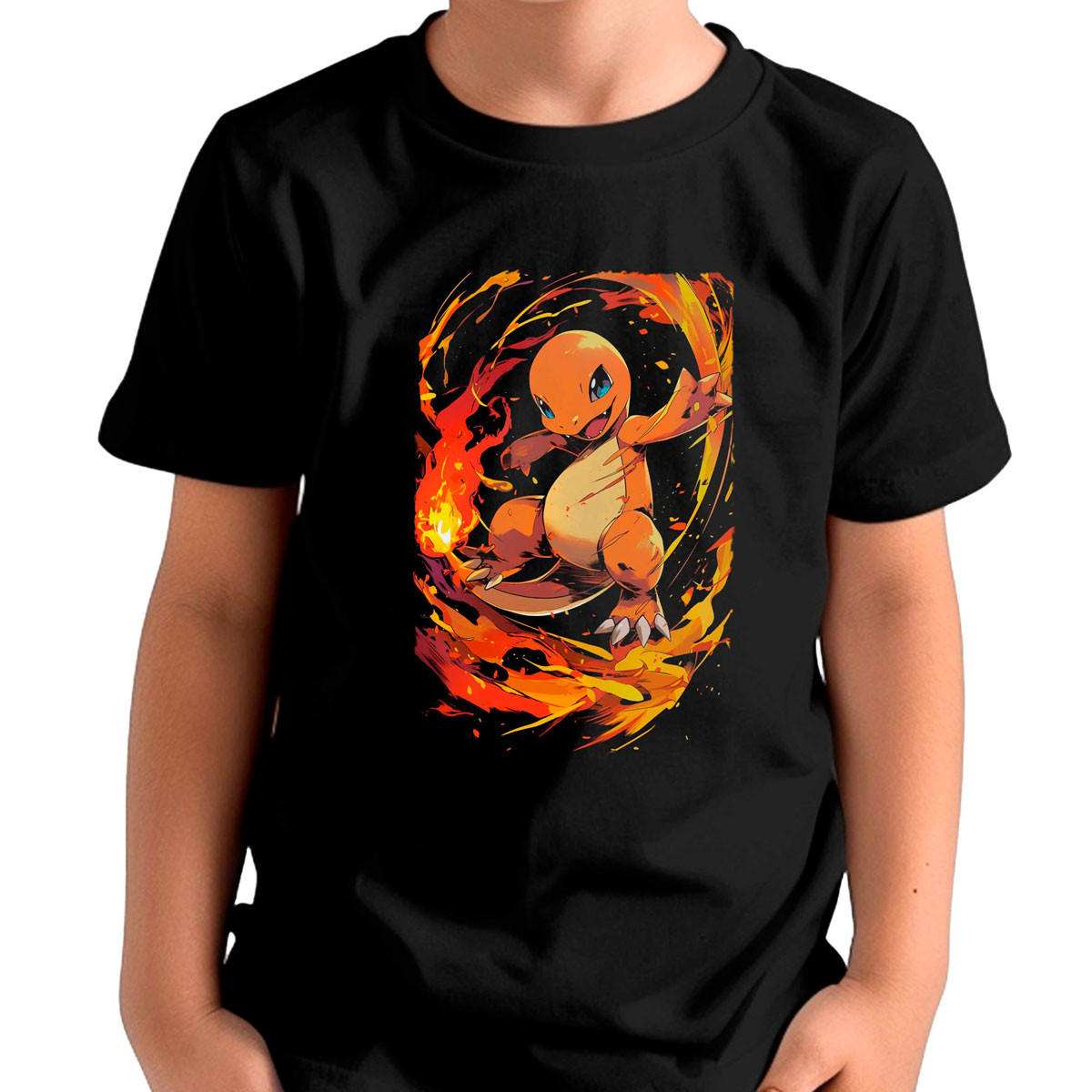 polera-unisex-gym-charmander-fire-spin-pok-mon
