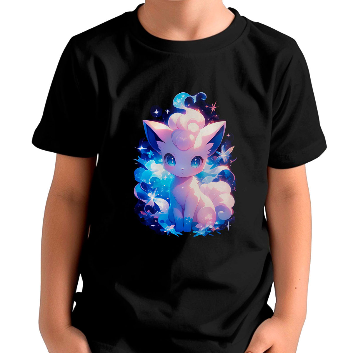 polera-unisex-negra-vulpix-cute-anime-pokemon