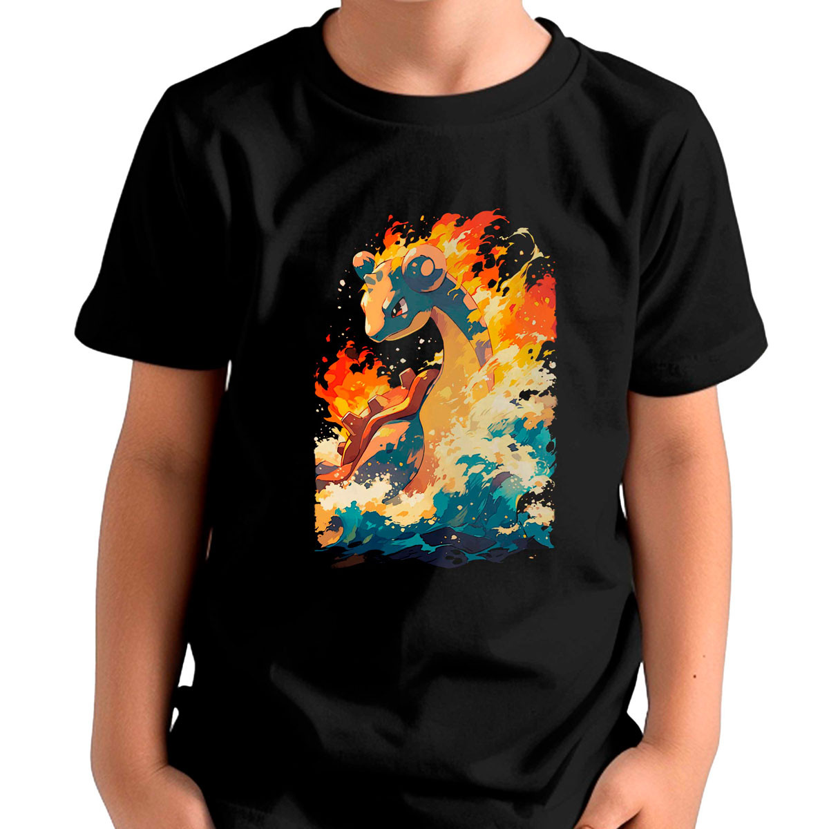 polera-unisex-negro-lapras-del-anime-pokemon-sketch-design-b-34