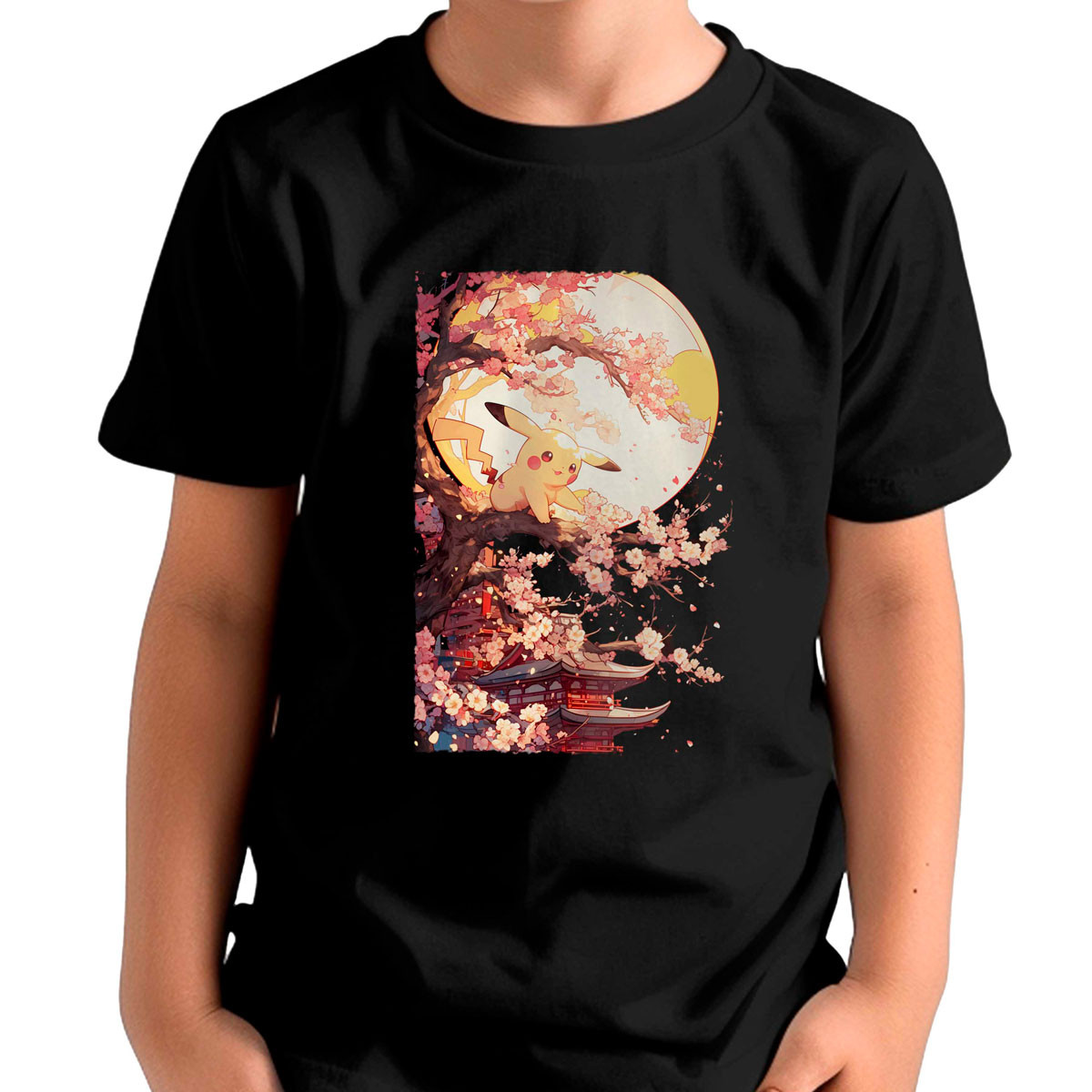 polera-unisex-pikachu-con-flores-cerezo-pok-mon-14