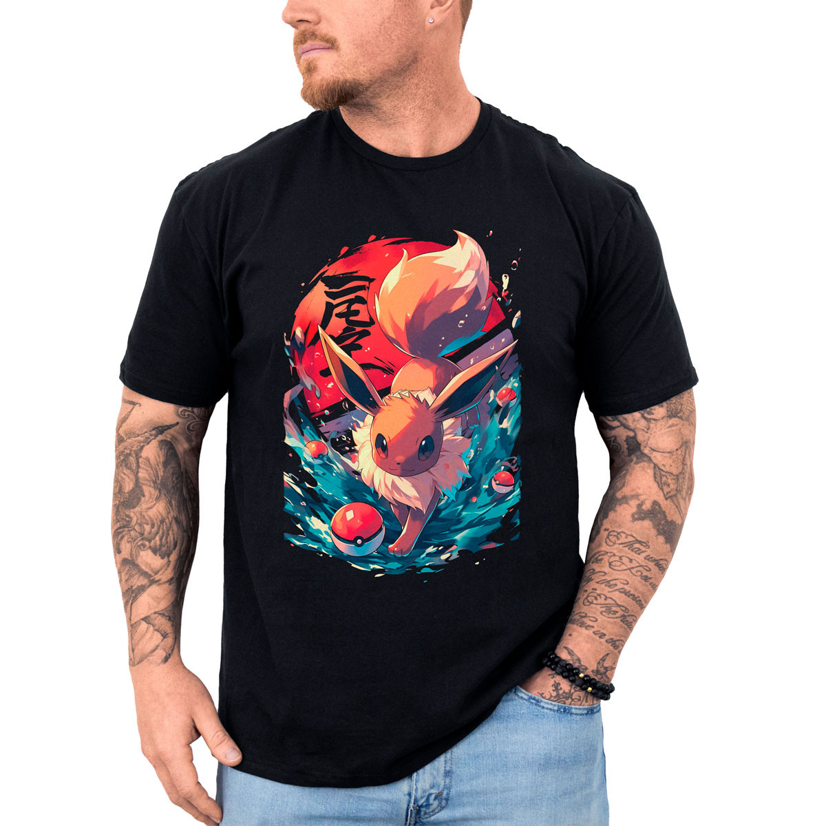 poleras-anime-algod-n-batallas-pok-mon-eevee-dise-o-negro