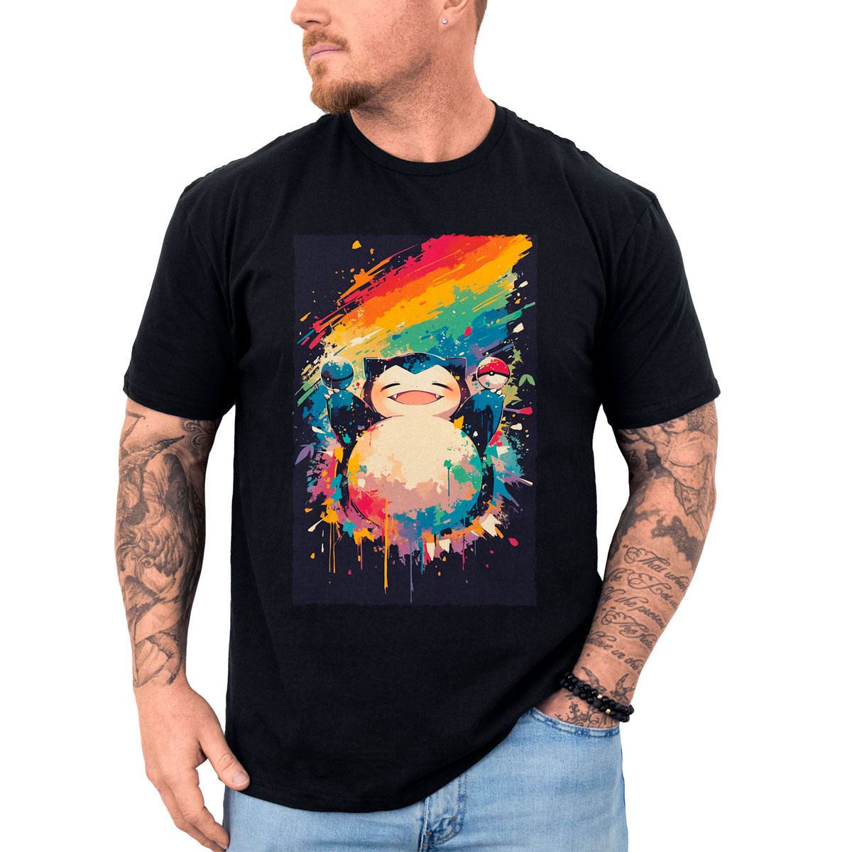poleras-anime-algodon-shiny-snorlax-pokemon-negro