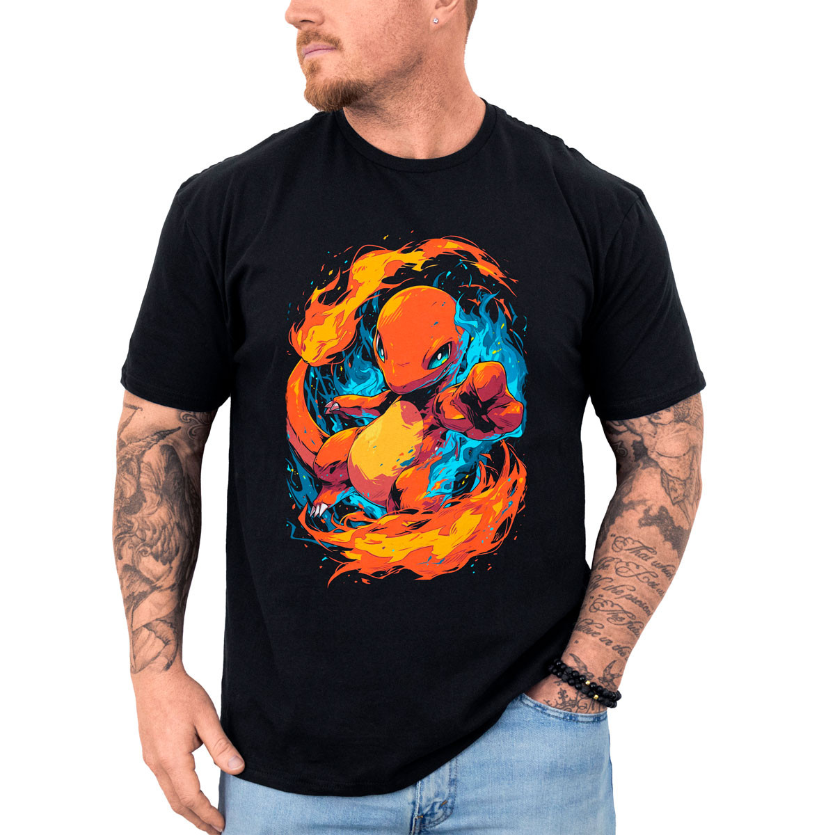 poleras-anime-batallas-pok-mon-charmander-anime-negro