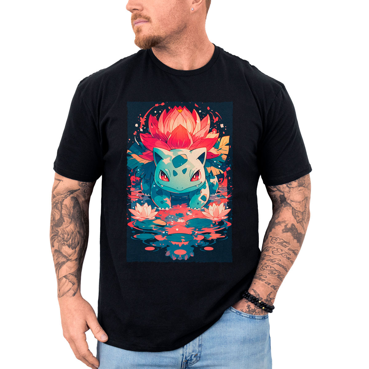 poleras-anime-bulbasaur-lotus-estampada-gym-atr-vete-