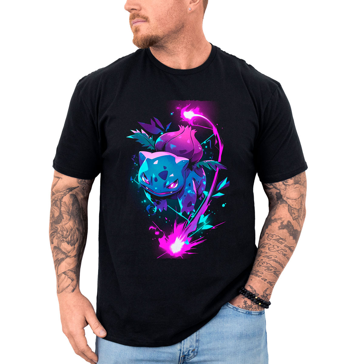 poleras-anime-bulbasaur-solar-beam-algod-n-batalla