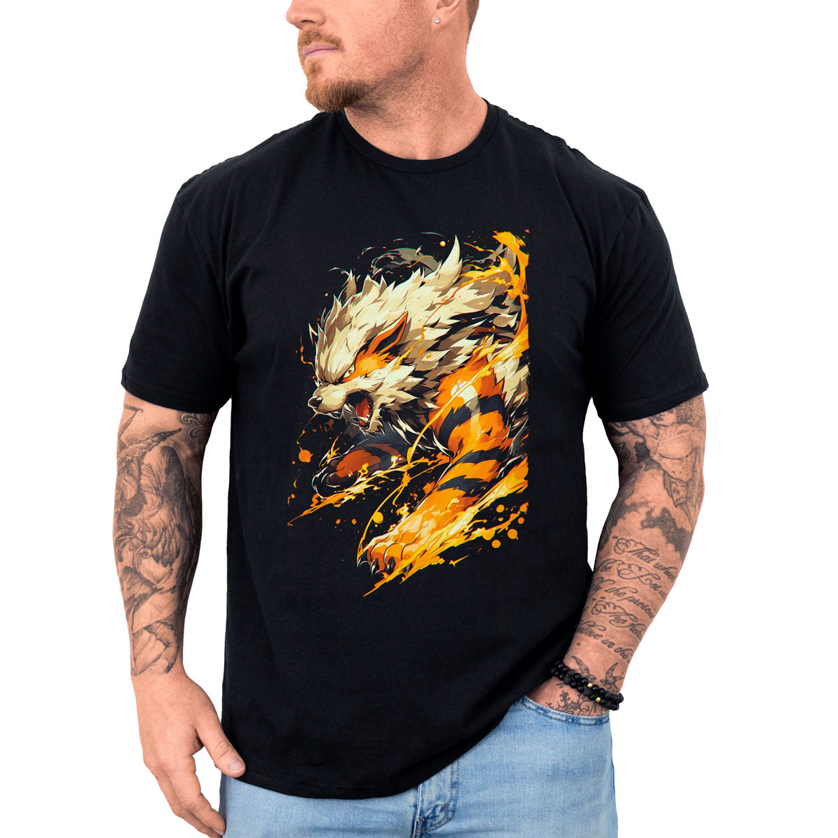 poleras-anime-con-dise-o-de-arcanine-flare-blitz