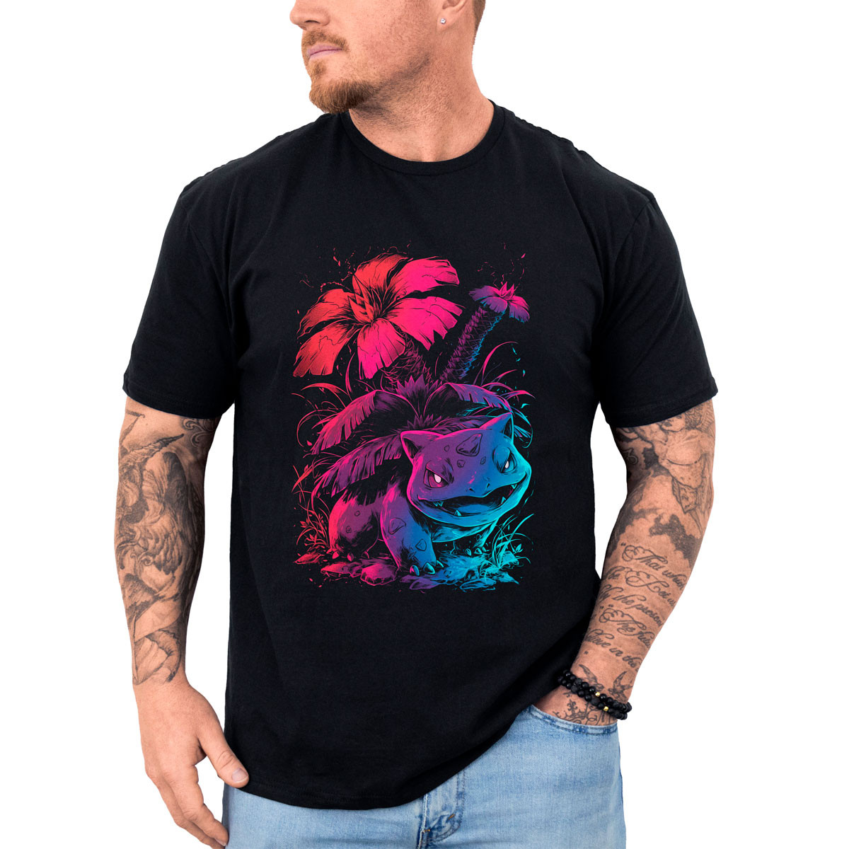 poleras-anime-dise-o-venusaur-sketch-pokemon-anime-negro