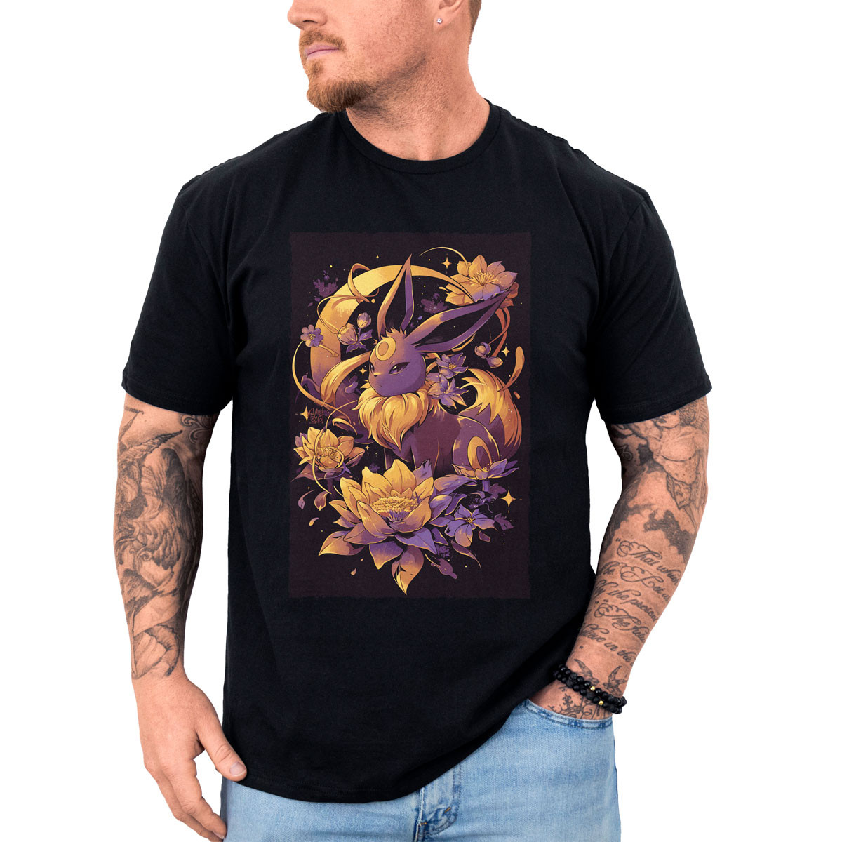 poleras-anime-eevee-lotus-pokemon-negro