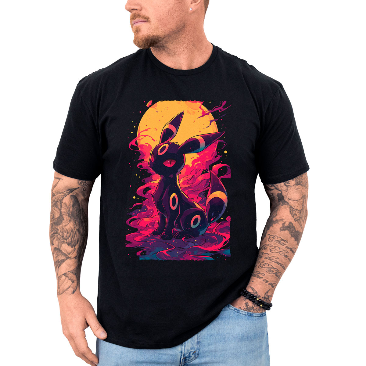 poleras-anime-estampada-frontal-entrenador-umbreon-pokemon