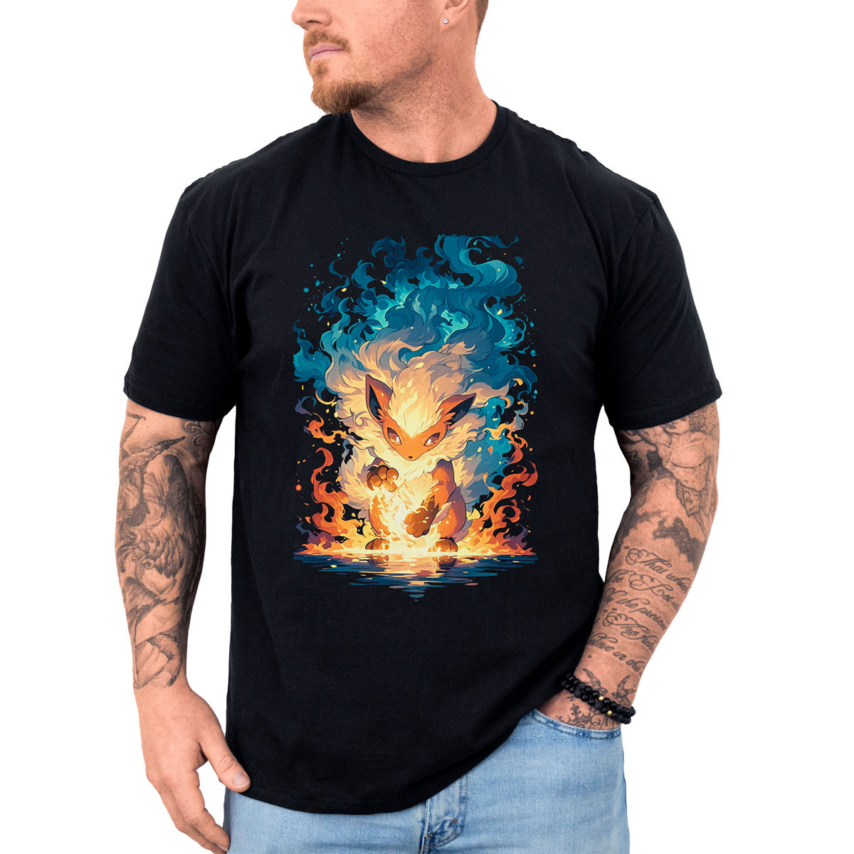 poleras-anime-estampada-frontal-vulpix-fire-pokemon-anime