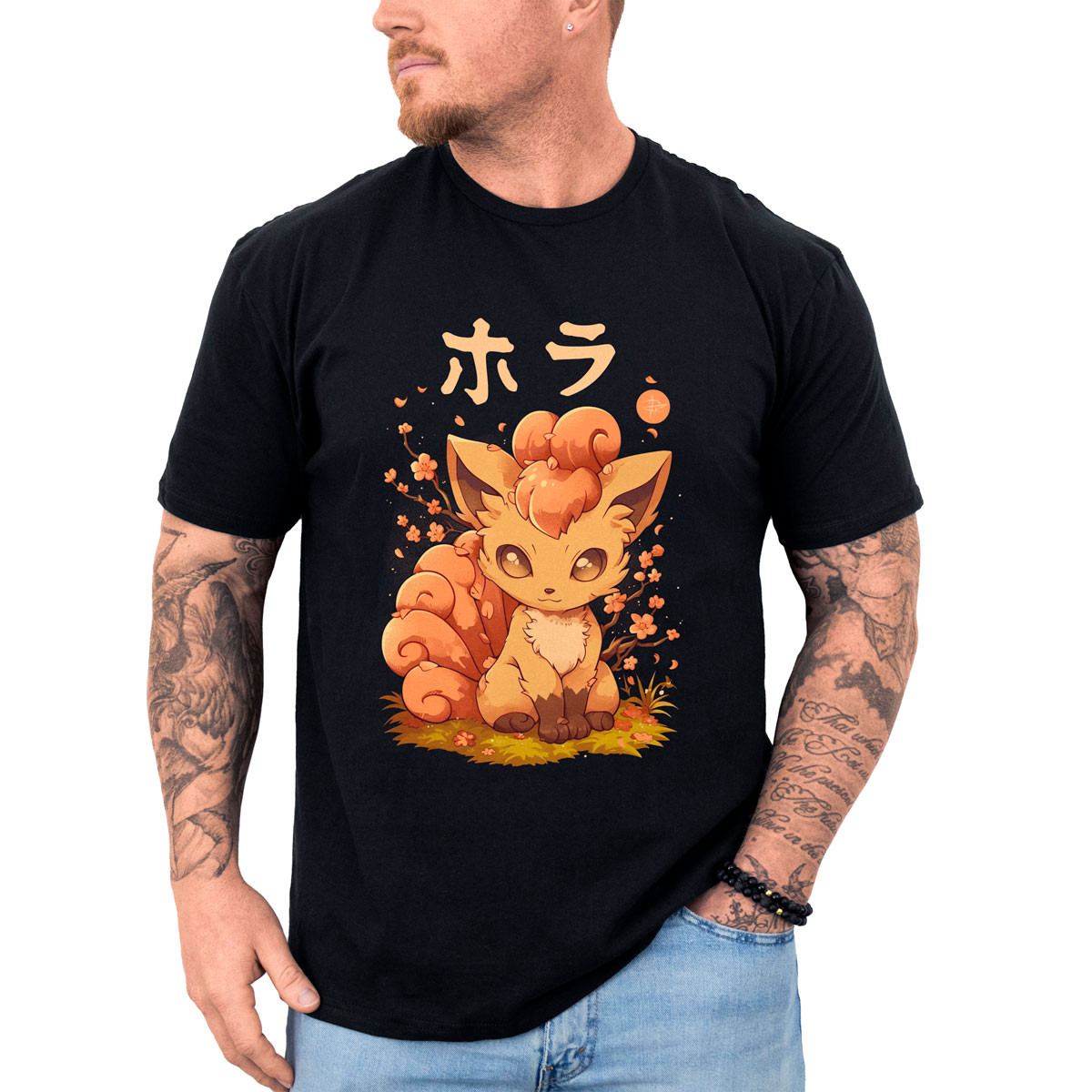 poleras-anime-estampada-frontal-vulpix-flores-cerezo
