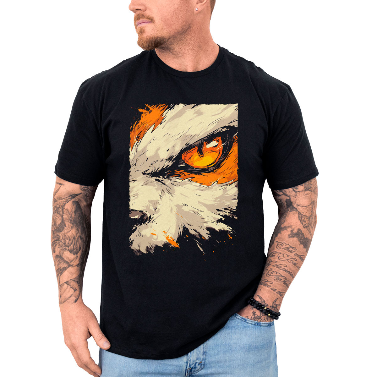 poleras-anime-estampado-arcanine-pok-mon-design-ojos-cerca