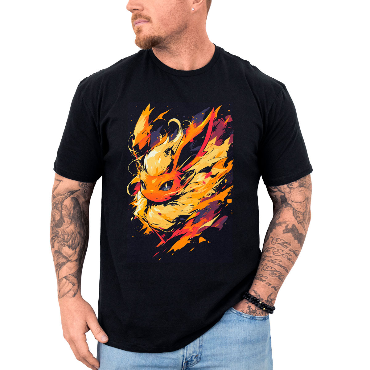 poleras-anime-flareon-pokemon-face-closeup-en-algod-n