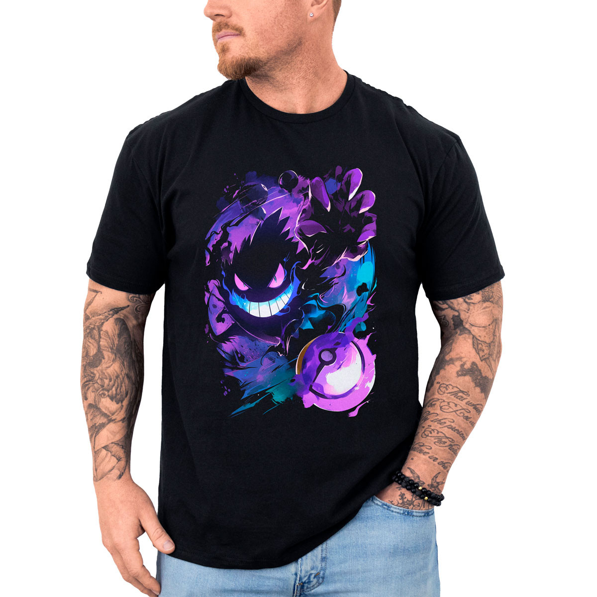 poleras-anime-gastly-shadow-ball-dise-o