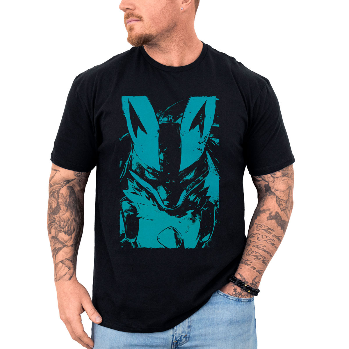 poleras-anime-lucario-face-closeup-alta-calidad