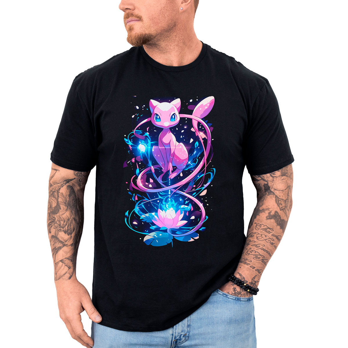 poleras-anime-mew-lotus-pokemon-negro