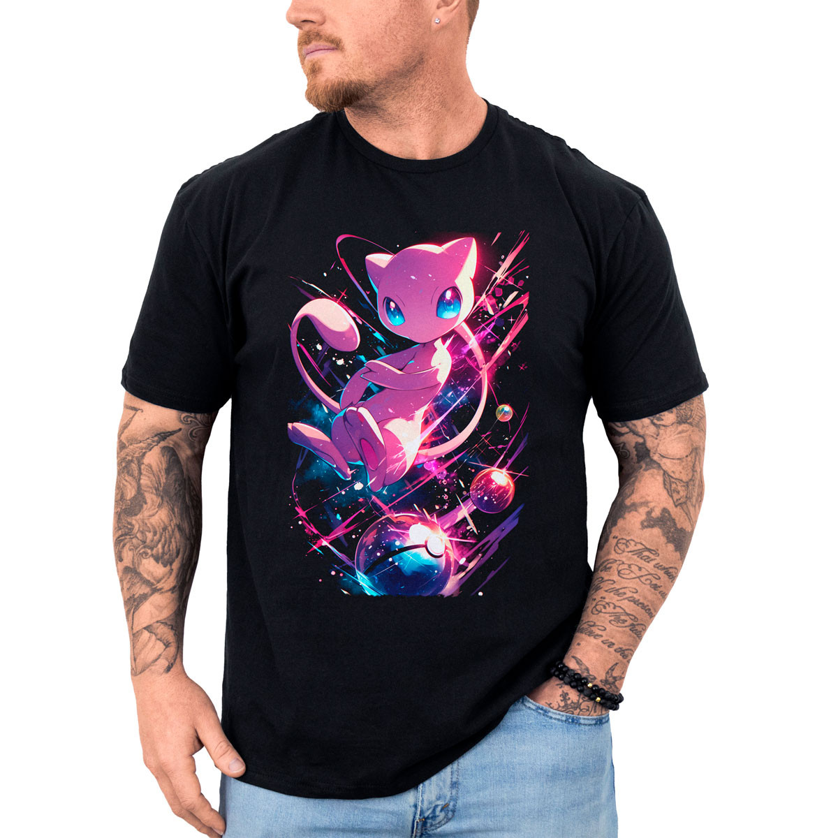 poleras-anime-mew-shiny-gym-negro-background