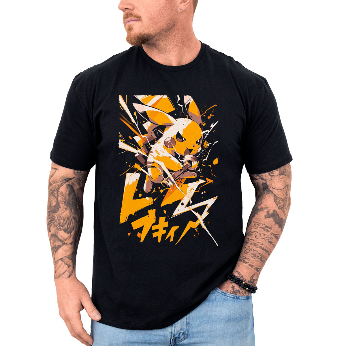 poleras-anime-pikachu-rayo-batalla-manga-corta