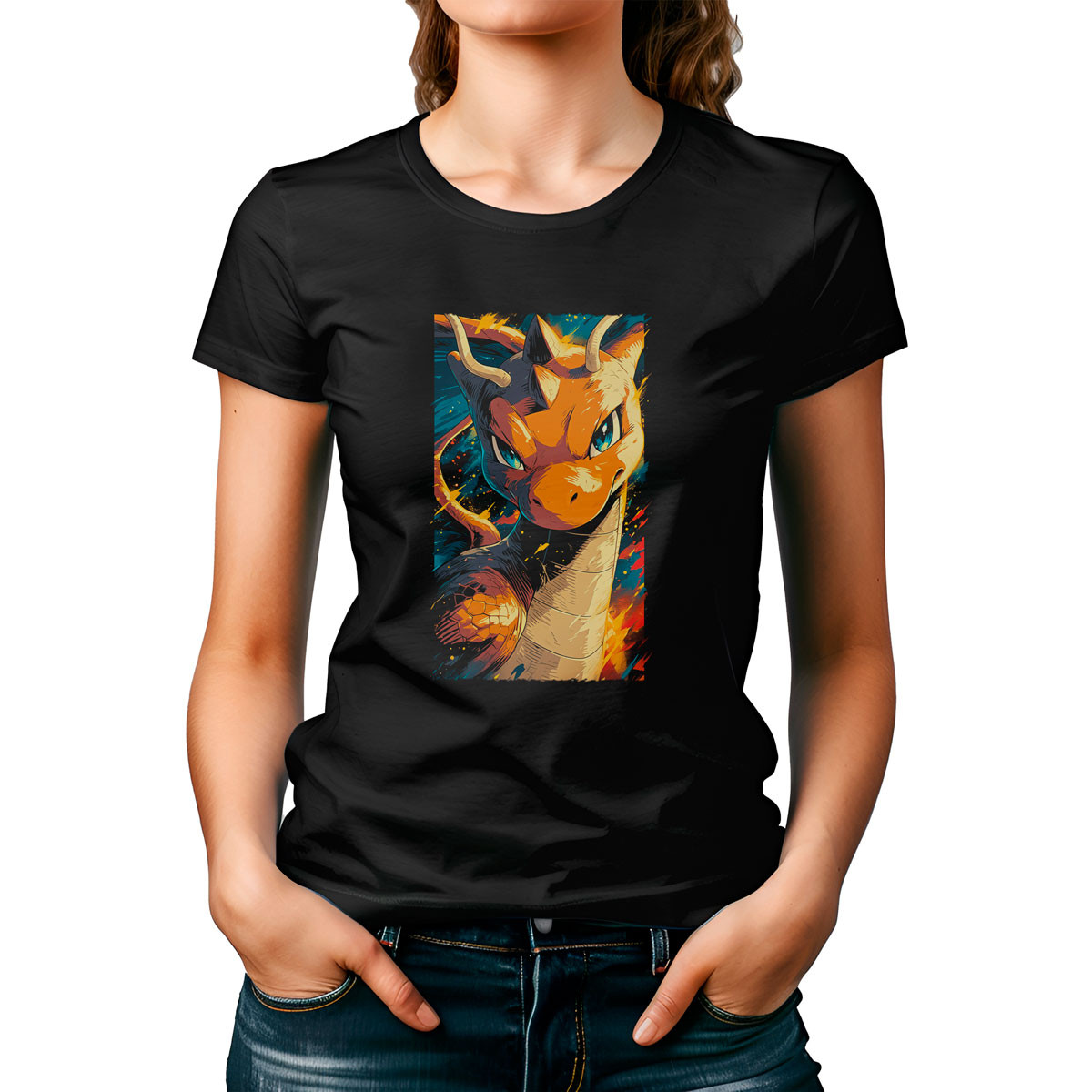 poleras-dragonite-cara-cercana-anime-negro-brilloso