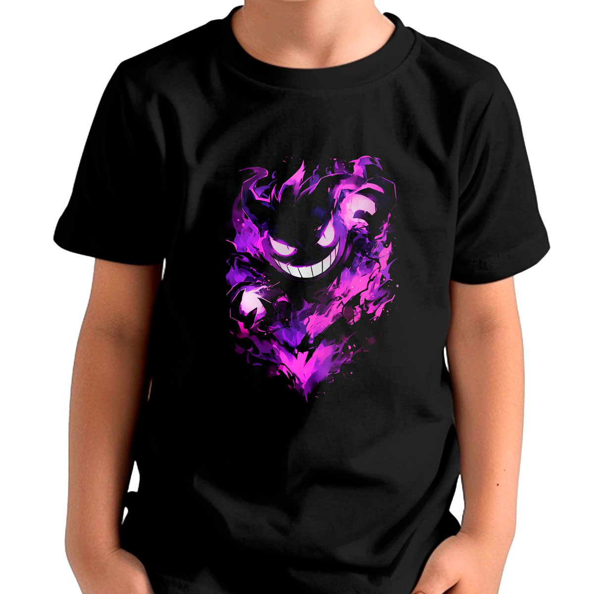 poleras-estampada-frontal-batalla-gastly-silhouette-pok-mon-anime