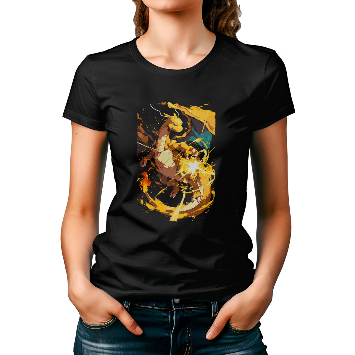 poleras-estampada-frontal-dragonite-battle-pokemon-anime