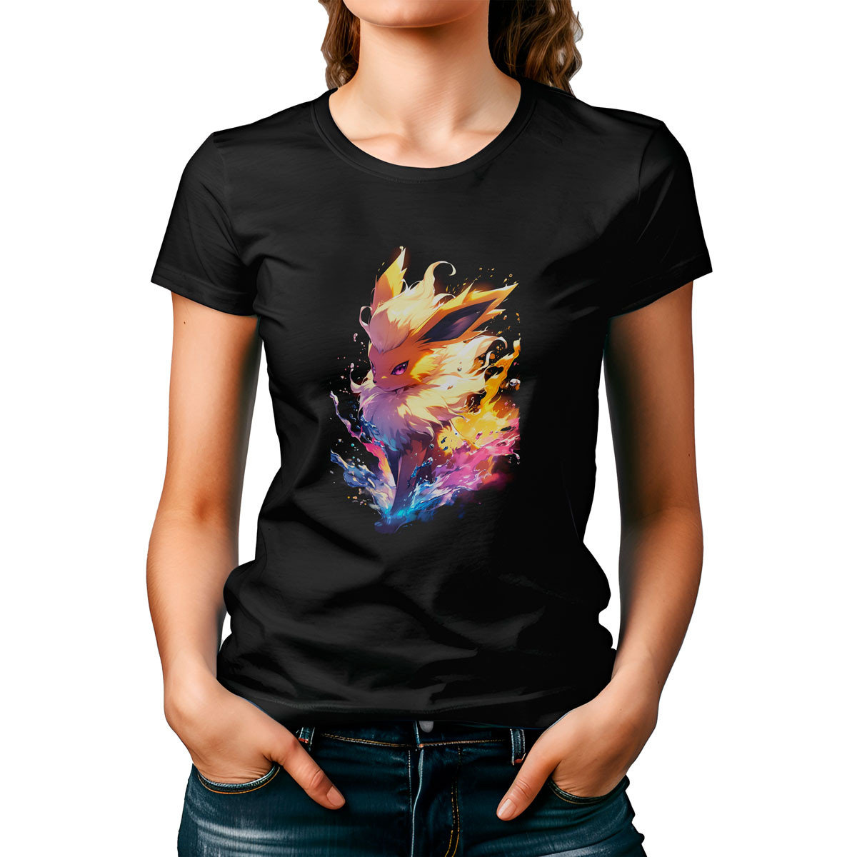 poleras-estampada-frontal-gym-flareon-pokemon-ani