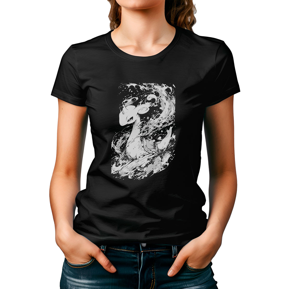 poleras-gym-lapras-anime-negro-dise-o