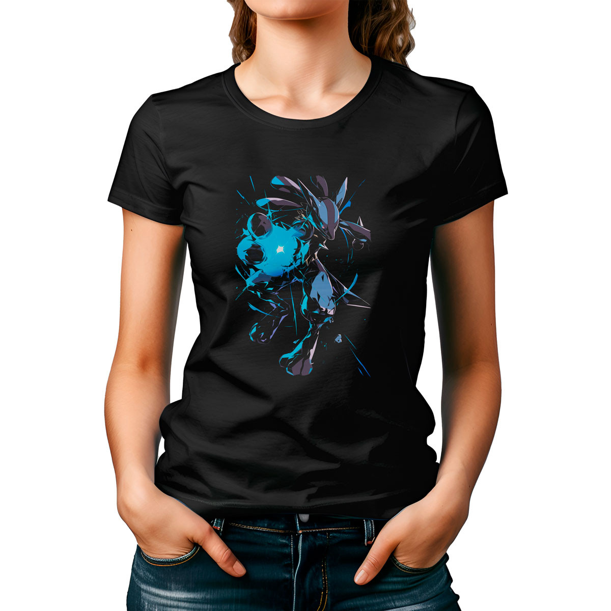 poleras-gym-lucario-full-power-anime-brillante