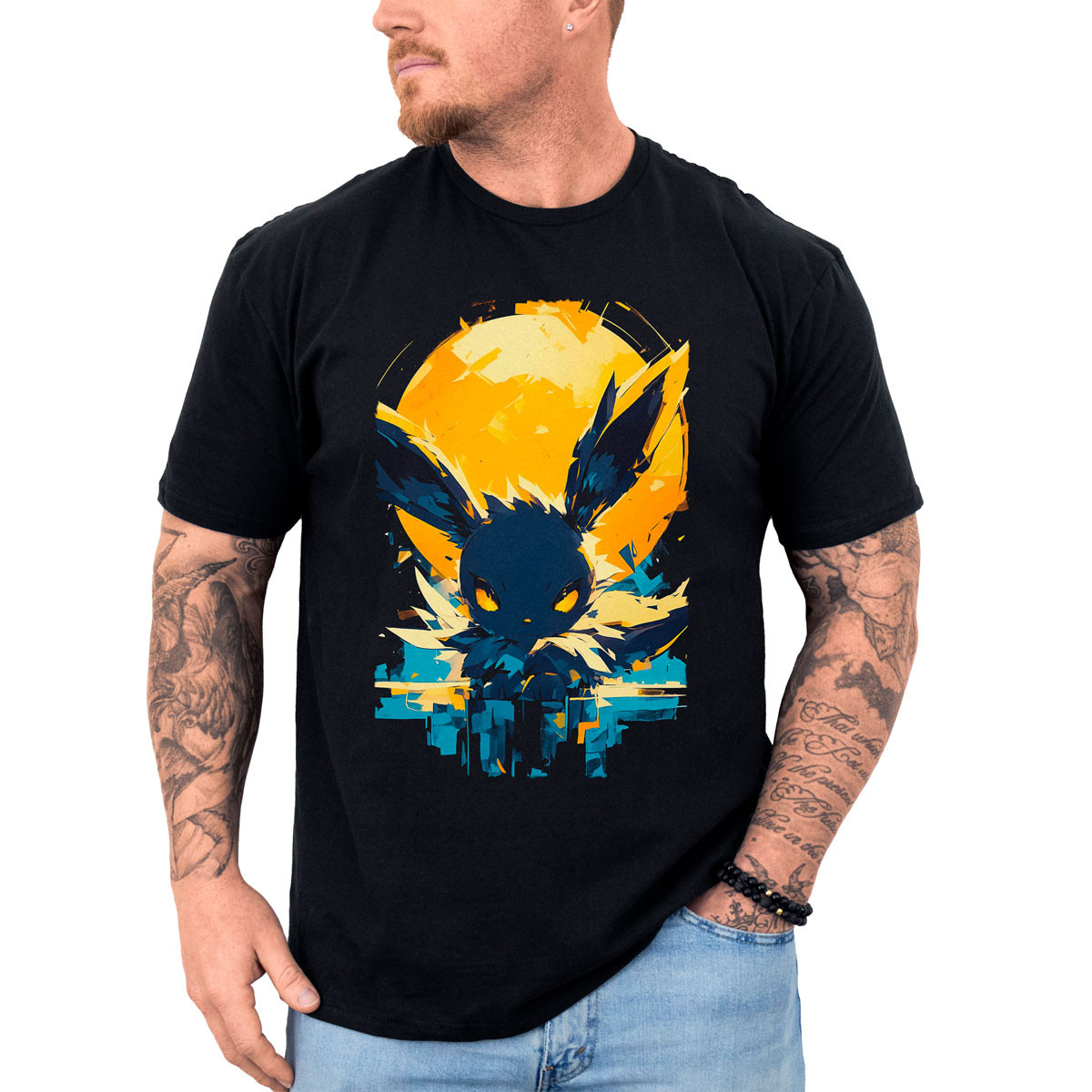 poleras-hombre-anime-batallas-pok-mon-eevee-silueta-anime
