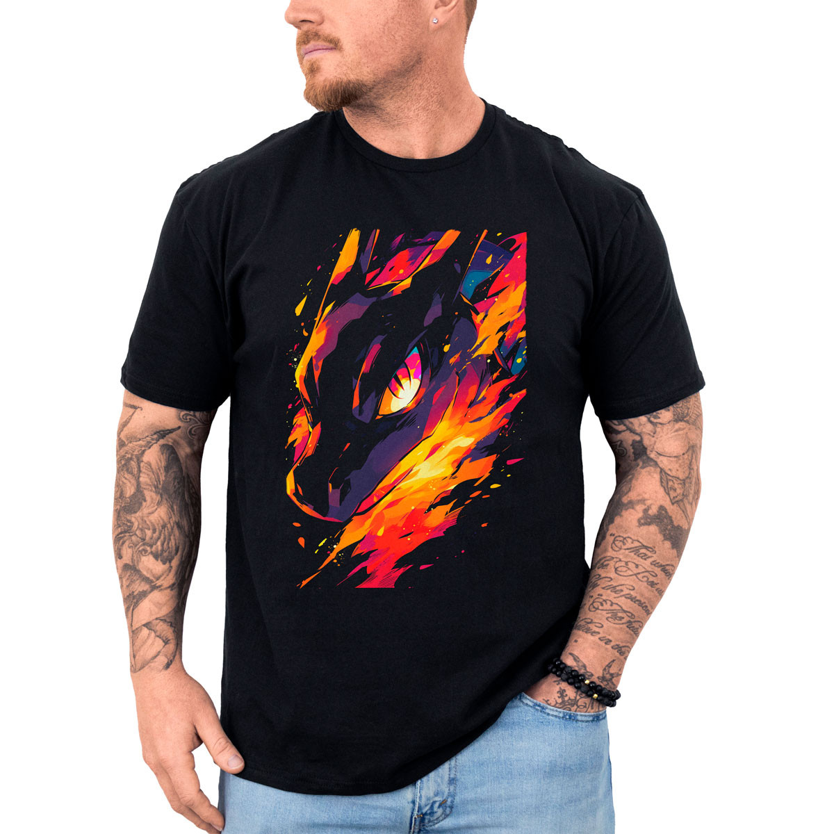 poleras-hombre-anime-dise-o-charizard-ojos-pokemon