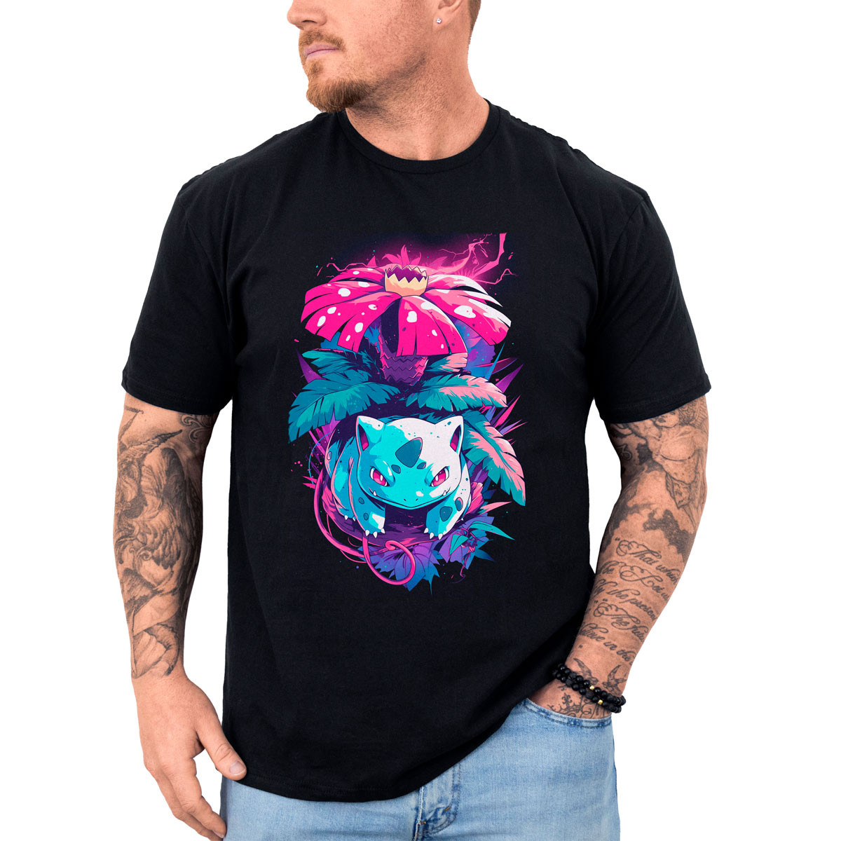 poleras-hombre-anime-dise-o-ivysaur-pokemon-dibujo-contorno