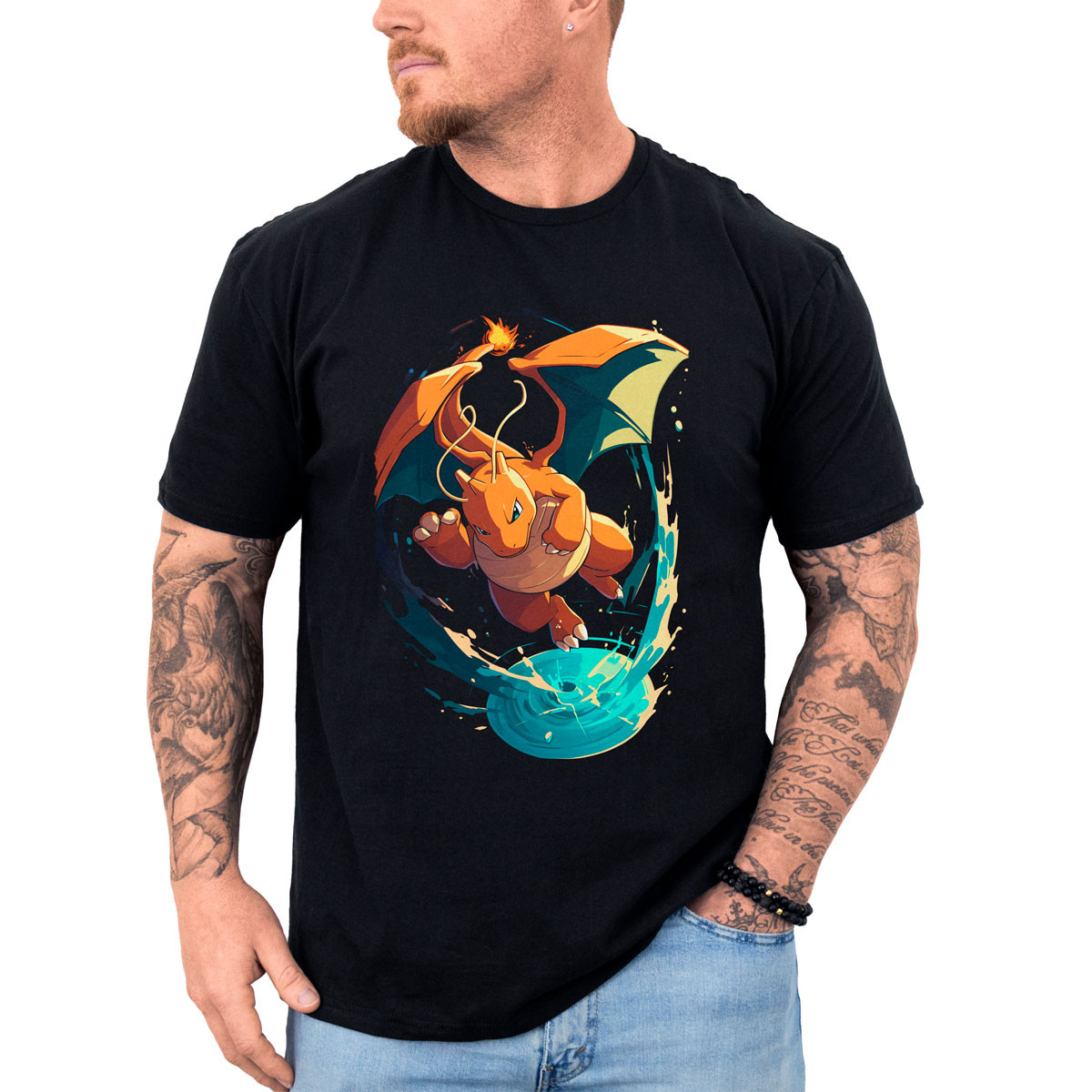 poleras-hombre-anime-dragonite-danza-lluvia