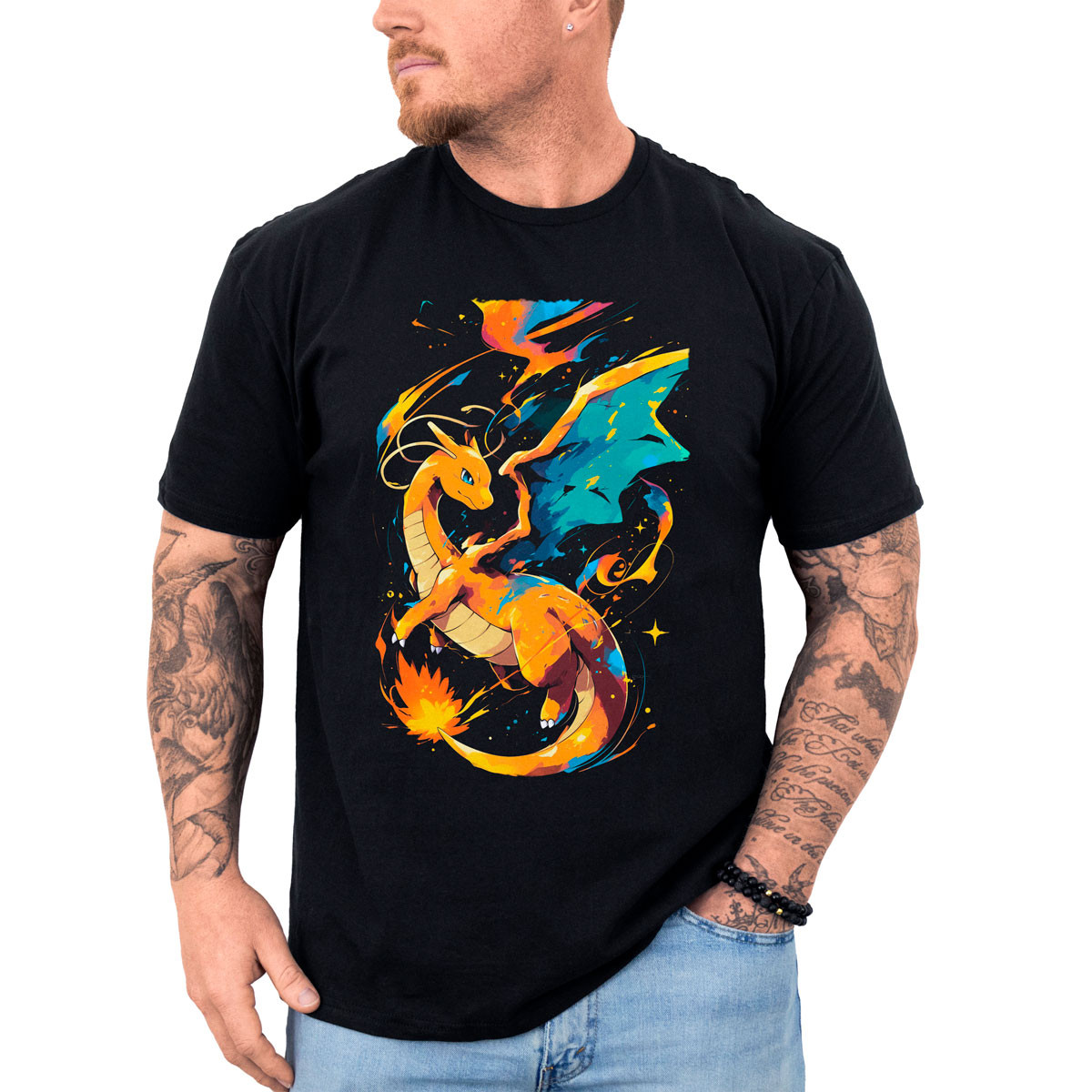 poleras-hombre-anime-dragonite-silueta-pokemon-anime