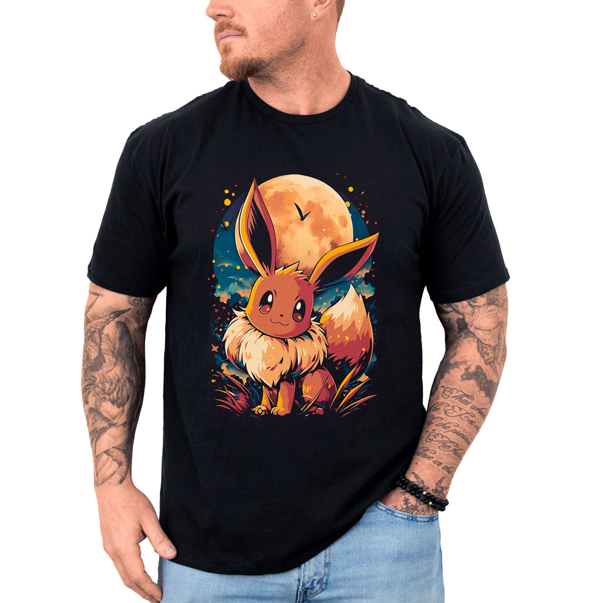 poleras-hombre-anime-eevee-and-a-moon-pok-mon