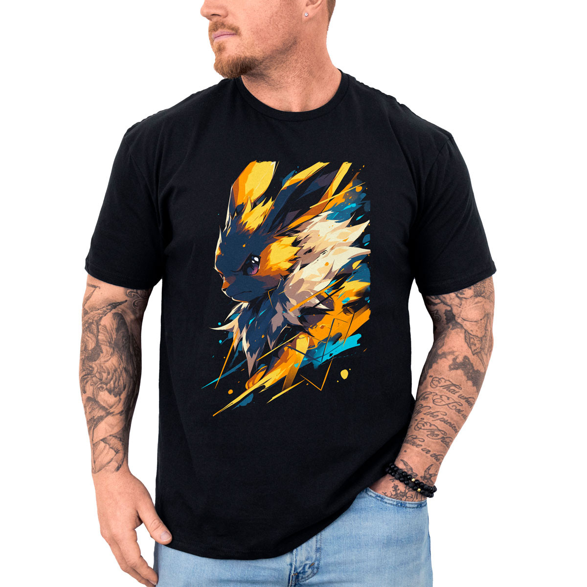 poleras-hombre-anime-eevee-growl-pokemon-negro