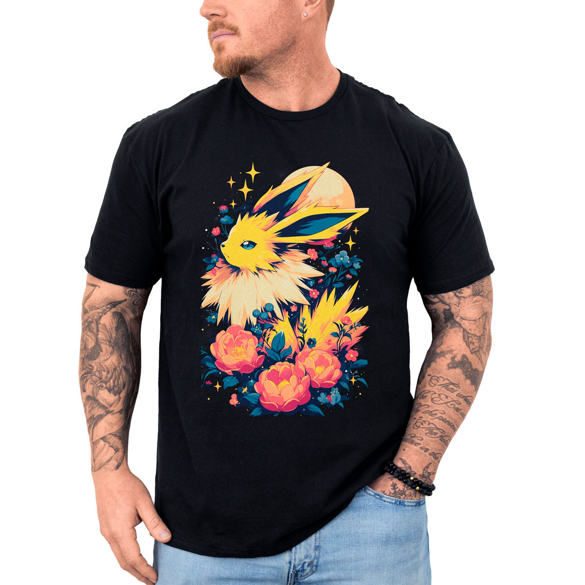 poleras-hombre-anime-estampada-jolteon-y-la-luna-pok-mon