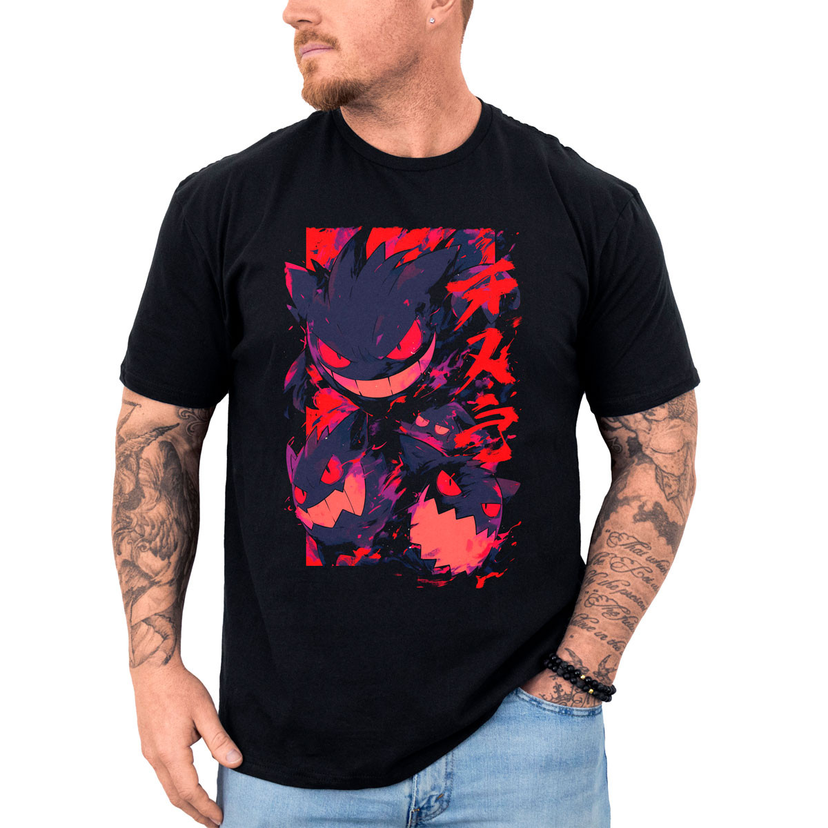 poleras-hombre-anime-estilo-gastly-ink-de-pokemon