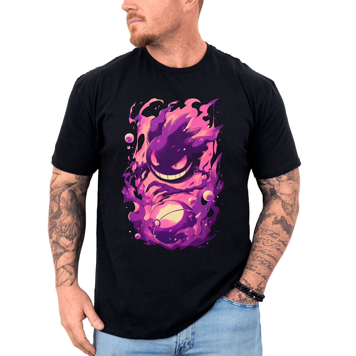 poleras-hombre-anime-gastly-cute-dise-o-pok-mon-negro